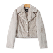 领两粒扣长袖 仿皮草开衫 上衣33012 新外贸女时尚 减龄西装 外套 冬季