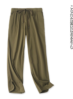 运动休闲裤 春夏新外贸女装松紧高腰速干纯色弹力直筒九分裤28748