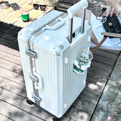 慕途大容量铝框行李箱多功能网红拉杆箱30寸皮箱万向轮旅行箱男女