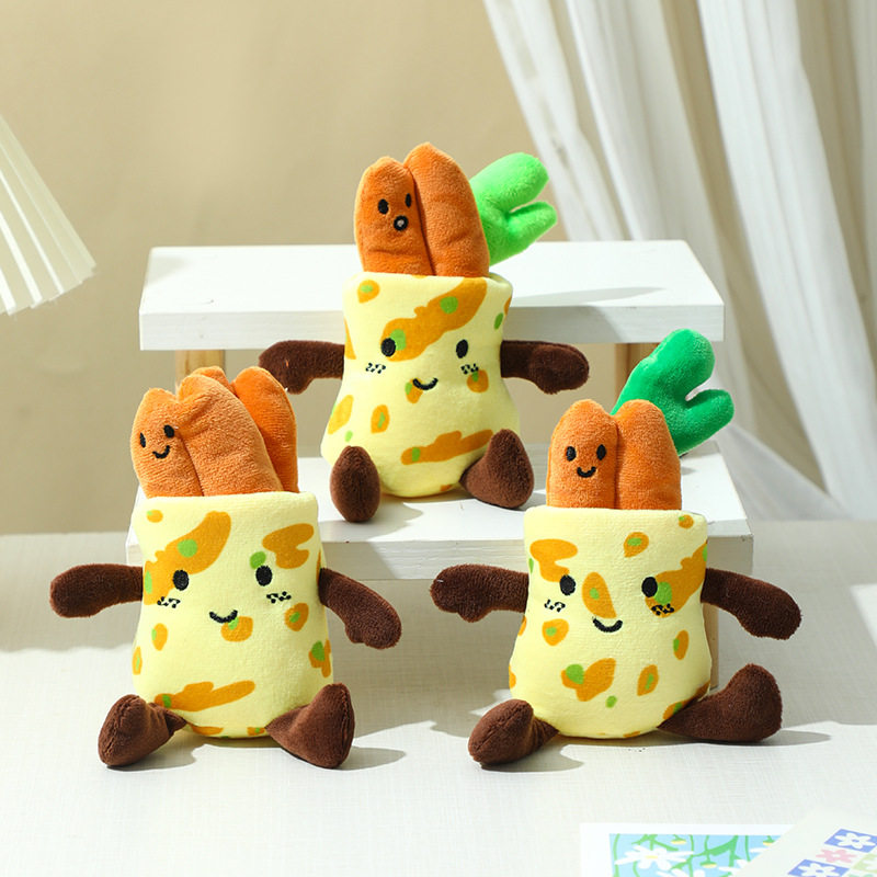 网红搞怪食品玩偶毛绒背包挂饰挂件娃娃公仔钥匙扣小礼品