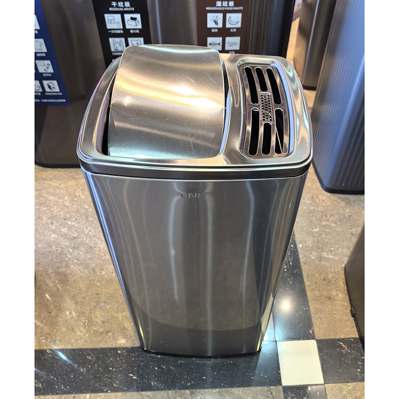 GNF酒店垃圾桶室内翻盖带烟灰缸方形烟灰桶电梯口大堂果皮桶