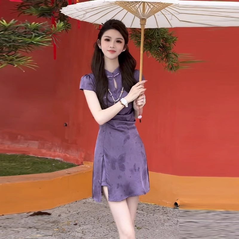 新中式旗袍连衣裙女夏季