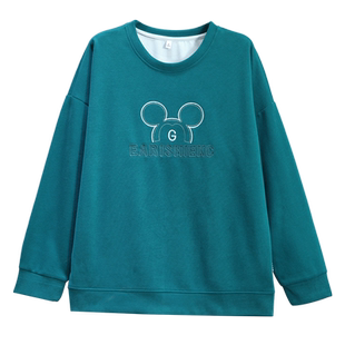 红色卫衣女款无帽2026年新款春秋季宽松显瘦圆领薄款欧货漂亮上衣