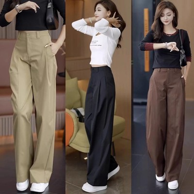 今年流行爆款弯刀西装裤女秋冬