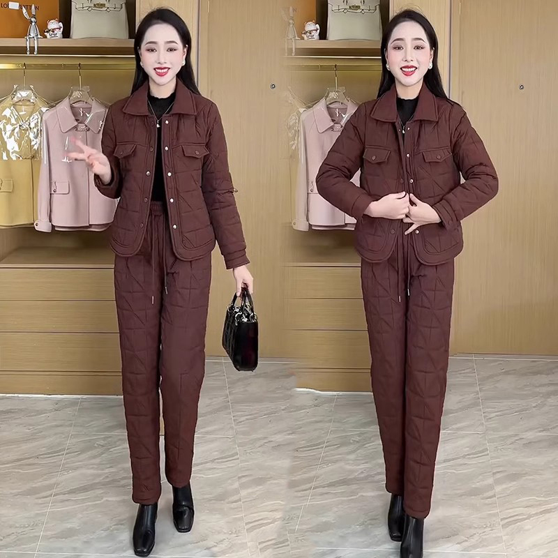 冬季时尚棉衣套装女装