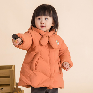 【商场同款】拉比儿童羽绒服外套儿童连帽外套宝宝保暖白鸭绒羽绒