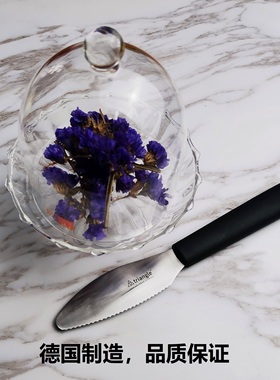 德国进口Triangle铁三角不锈钢早餐牛油黄油抹刀面包刀多用刀