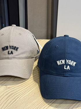 NEWYORK字母刺绣棒球帽女大头围显脸小遮阳鸭舌帽新款防晒太阳帽