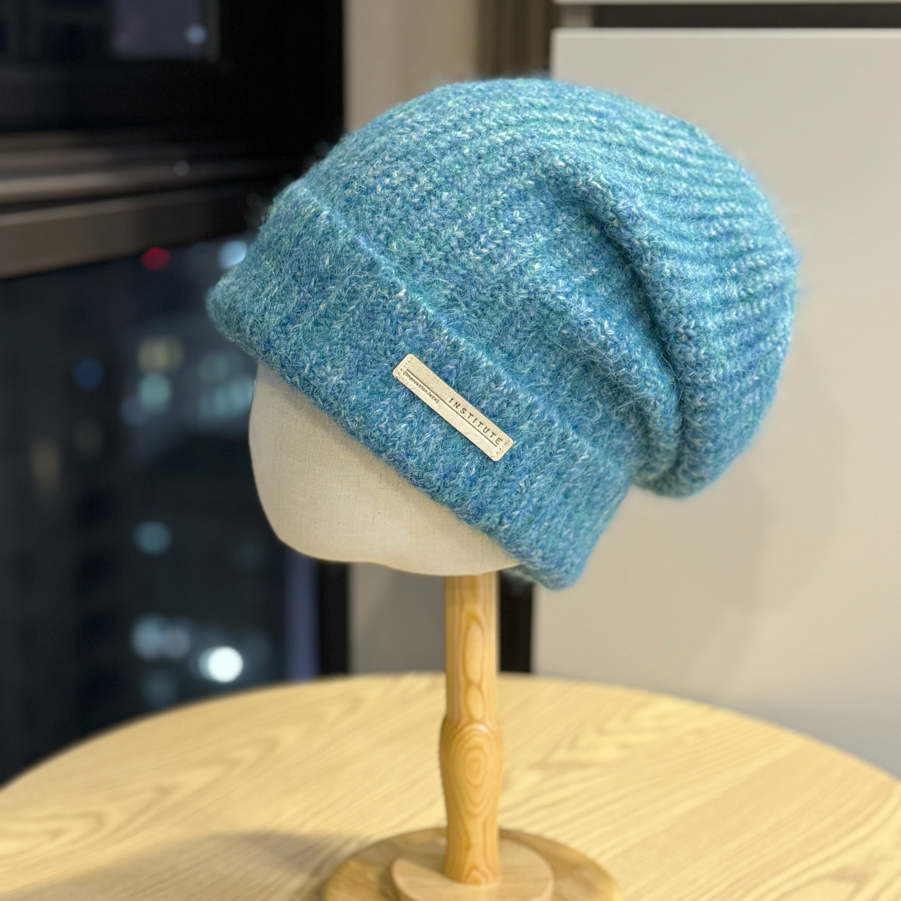 素颜冷帽~宽松大版含羊毛线帽子女男秋冬季保暖堆堆针织帽大头围