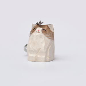 纯手工木质雕刻工艺品英短猫咪木雕情绪稳定小摆件家居饰品挂件