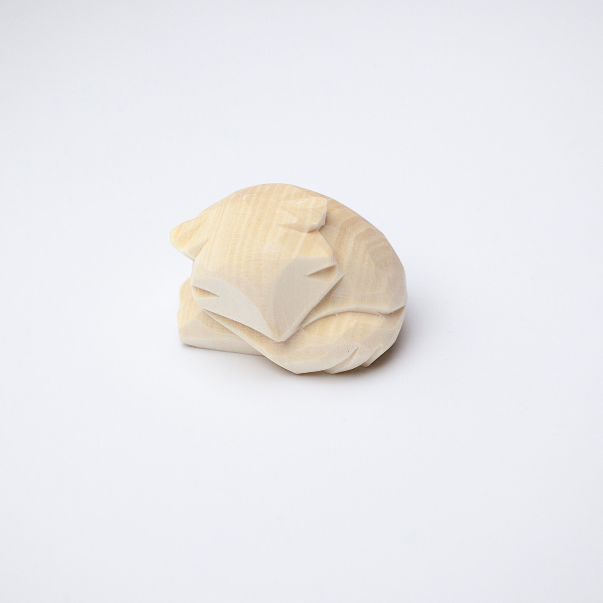 猫猫木雕狐狸八重神子桌面小摆件手工diy上色白模装饰品家居礼物