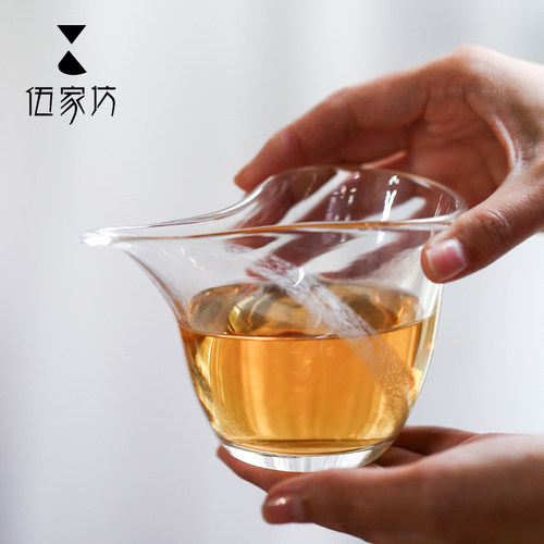 长嘴玻璃公道杯日式耐高温公杯耐热高端分茶器大号加厚高鹏硅茶海