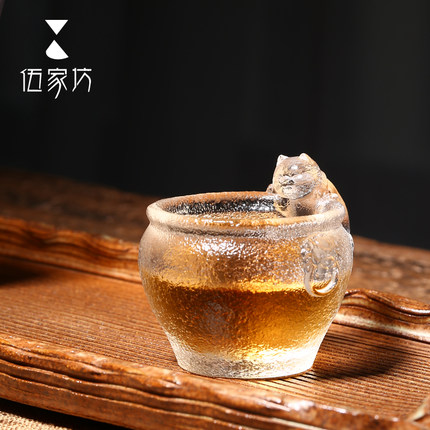 伍家坊 故宫猫手工琉璃茶杯水缸杯主人杯单杯女个人专用可爱小杯