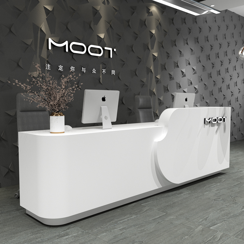 MOOT收银台店铺小型简约现代服装店美容院女装吧台烤漆前台接待台