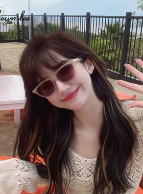Shawnlee2026新款奶茶色墨镜女高级感小脸方形窄框太阳镜防紫外线