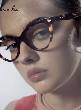 Shawnlee2026新款复古典雅猫眼镜框女欧美风防蓝光近视眼镜配度数