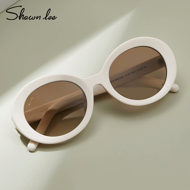Shawnlee圆框奶白色休闲太阳眼镜