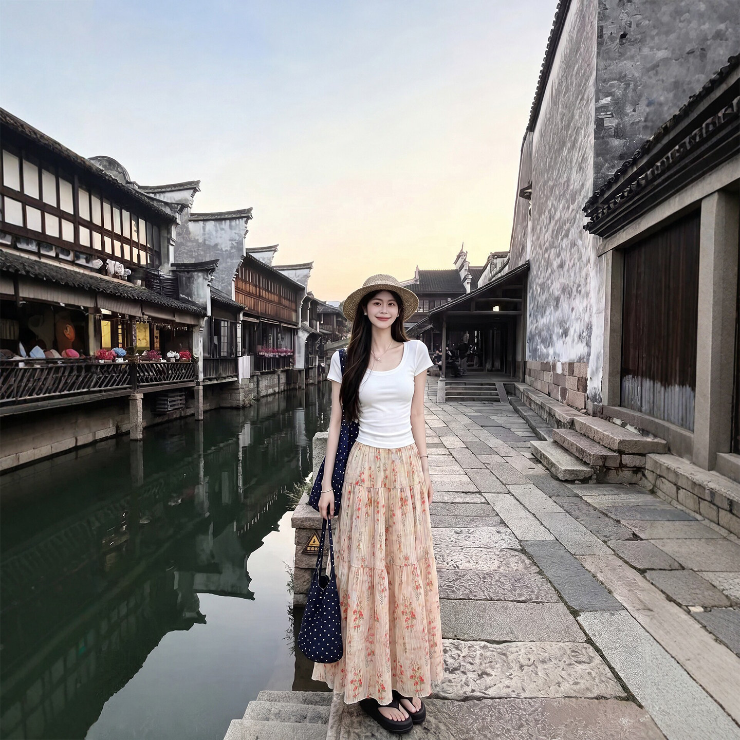 小众设计粉白碎花压褶蛋糕裙女2026夏韩系高腰百搭A字长款半身裙