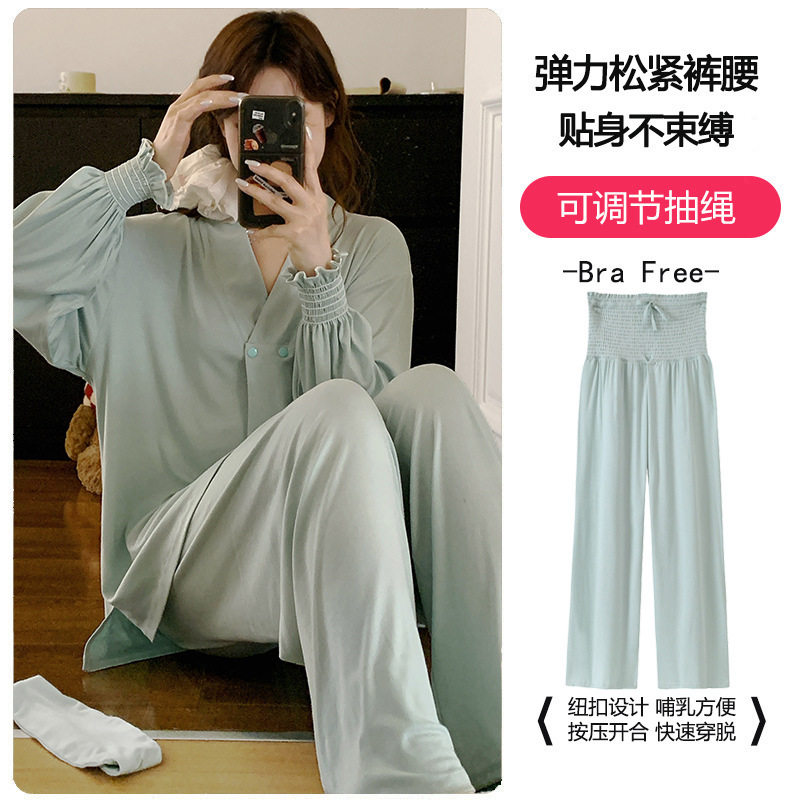 喜月2026春夏莫代尔纯色哺乳月子服孕妇坐月子待产宽松舒适哺乳衣