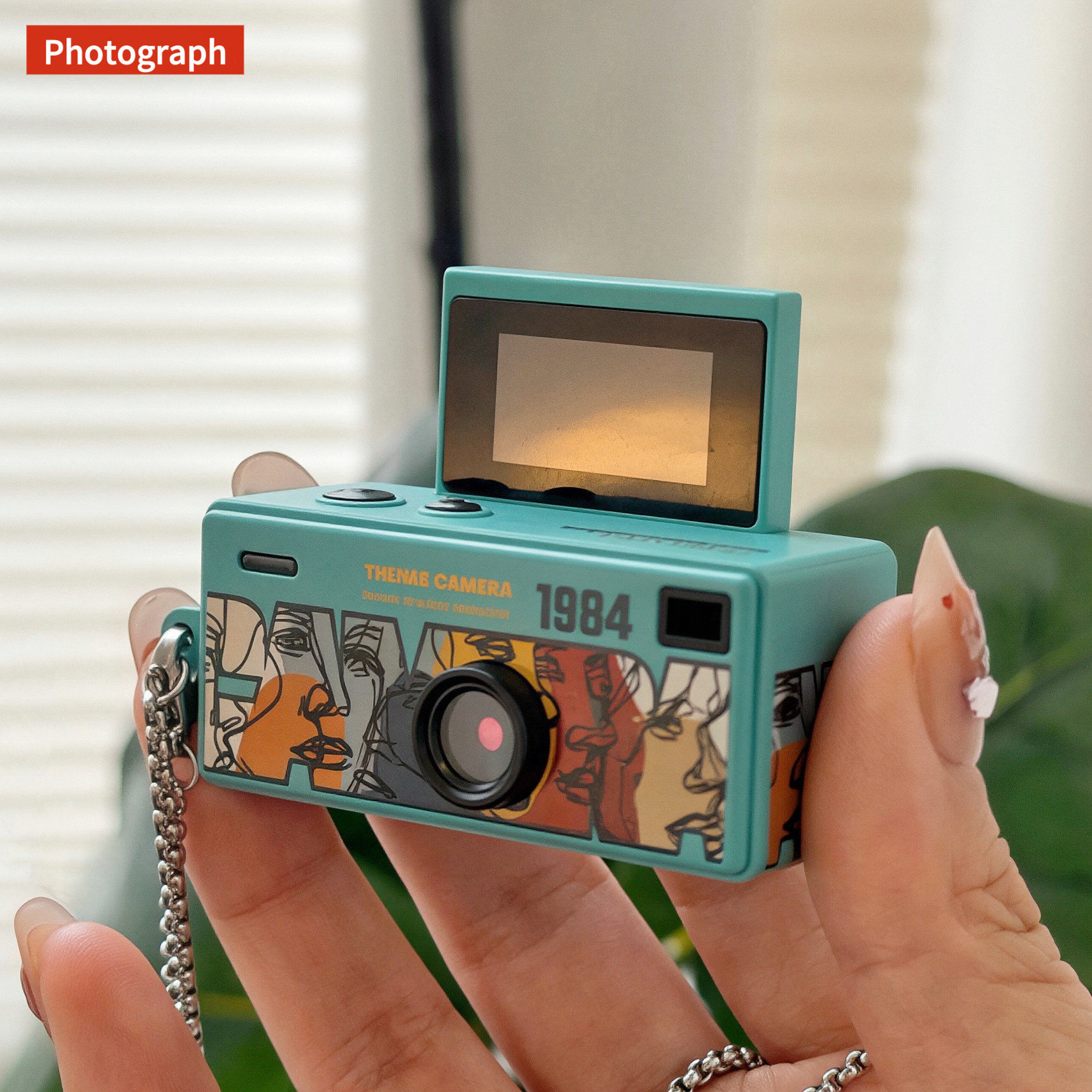 Photograph正版翻盖屏幕迷你数码相机挂件可拍照ccd自拍
