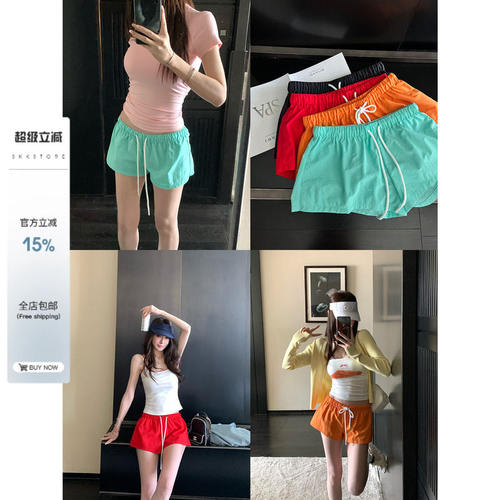 skk运动短裤女夏季裤子
