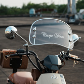 U2复古前挡风板电瓶车风挡装 小牛电动车F100 MQIL G400T 饰 F400T