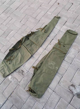 70年代帆布58式/ 56仓衣包三脚架包户外便携渔具包部队退役工具包