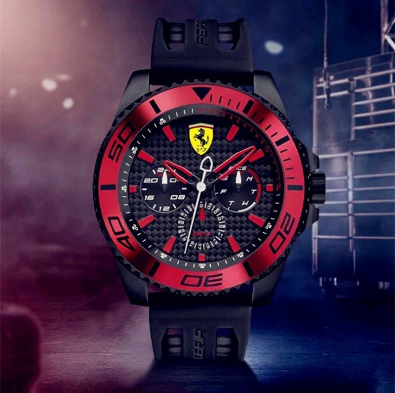 代购正品ferrari法拉利scuderia xx kers运动不锈钢硅胶男手表