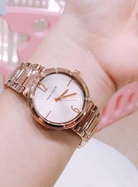 代购正品Anne Klein安妮克莱因女表时尚银色钢带石英手表3169SVSV