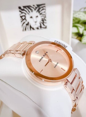 正品Anne Klein安妮克莱因手表女镶钻玫瑰金简约小众女表1362RGRG