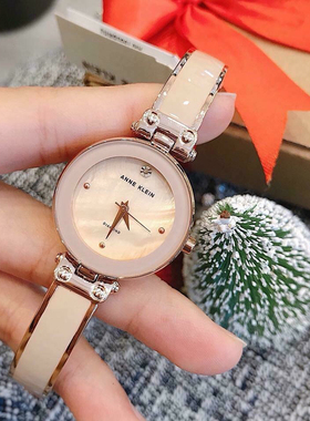 代购正品Anne Klein手表镶钻手链式粉色简约小众女表1980BMRG