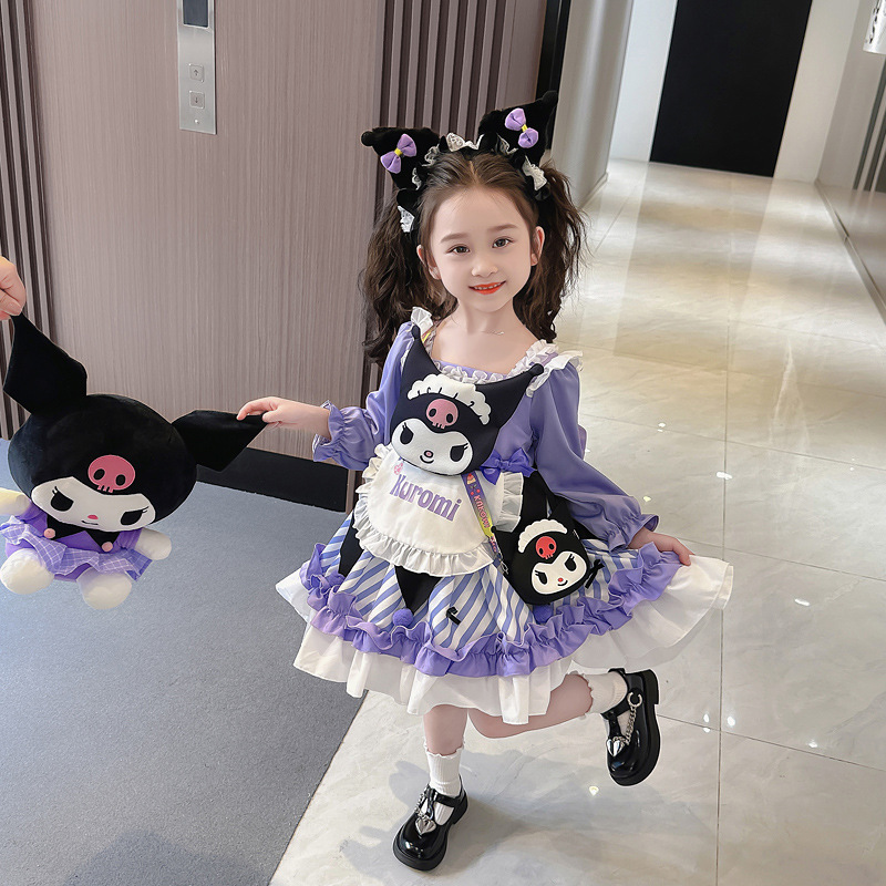 女童秋装新款库.洛米衣服卡通洛丽塔连衣裙生日cos服儿童公主