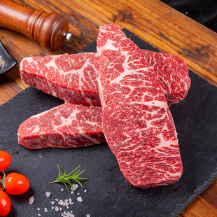 非澳洲prime级进口安格斯脑边原切雪花翼板肉新鲜牛肉牛扒牛排M9