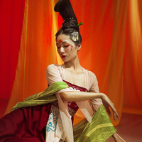 詩(shī)意花朵古典舞美人關(guān)裙