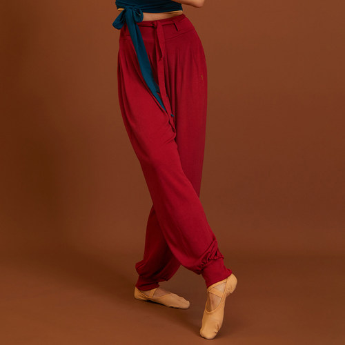 诗意花朵古典舞美人关灯笼裤