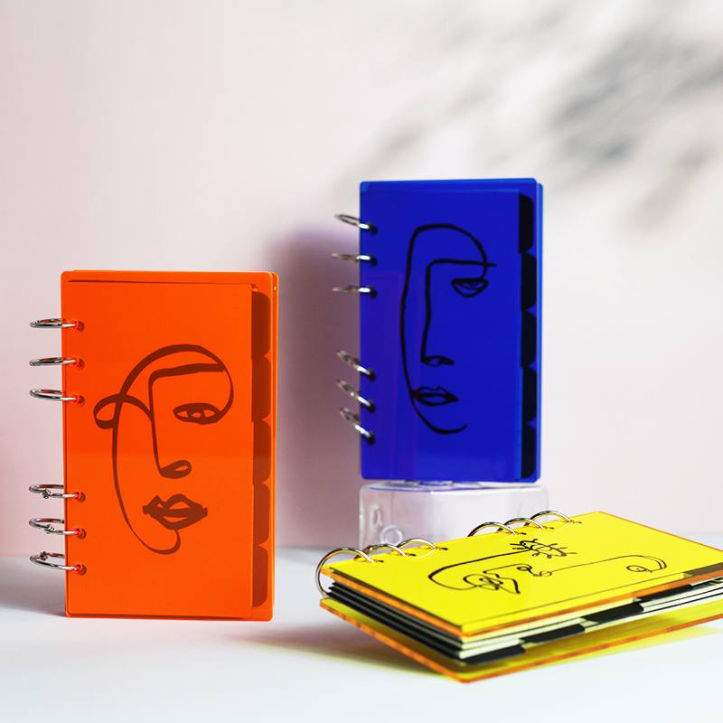 透明外壳亚克力手帐本定制活页本