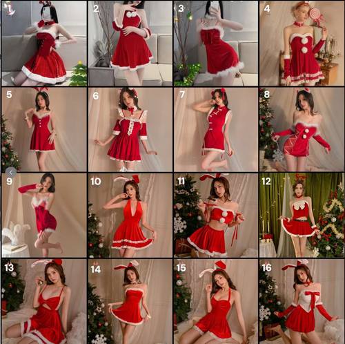 新款圣诞服装战袍连衣裙万圣节服装新年红色礼服角色扮演服装全集