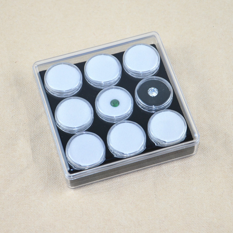 9位新款圆形透明裸石钻石彩色珠宝文玩翡翠戒面收纳展示包装盒盘,饰品/流行首饰/时尚饰品新,首饰盒,淘宝优惠券,粉丝福利购,淘宝优惠卷
