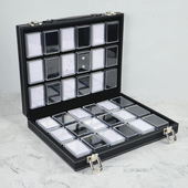 亚克力透明珠宝裸钻石彩色翡翠戒面吊坠项链收纳展示外出带货盒箱