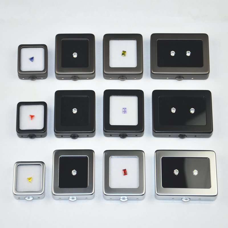 透明盖戒面裸石彩宝钻托盘展示盒