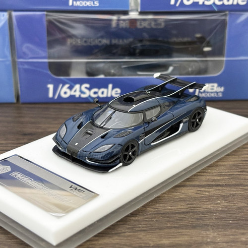 VMB 1:64 柯尼塞格 Koenigsegg one1 蓝碳 树脂仿真汽车模型