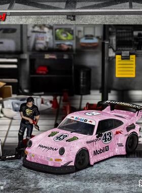 Star Model 1/64 RWB930 GT Hoonigan 43# 粉色 合金汽车模型