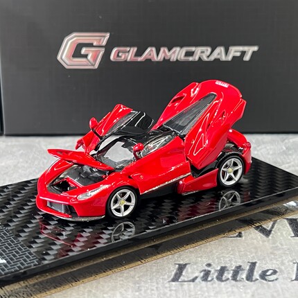 GlAMCRAFT 1:64 法拉力 拉法 合金全开 仿真汽车模型