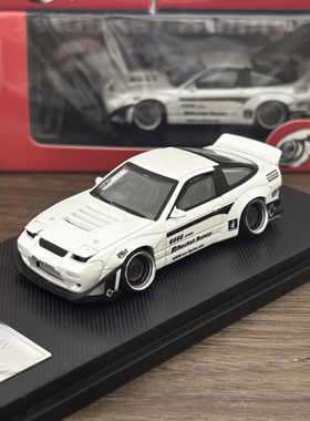Micro Turbo 1:64 日产 180SX Rocket Bunny 金属白 合金汽车模型