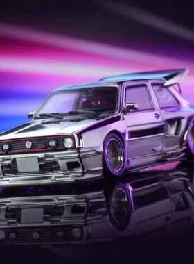 Liberty 1:64 大众 VW MK2 K.S宽体低趴改装版 合金仿真汽车模型