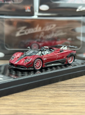 LCD 1:64 帕加尼 宗达 Zonda HP Barchetta 红碳 合金汽车模型