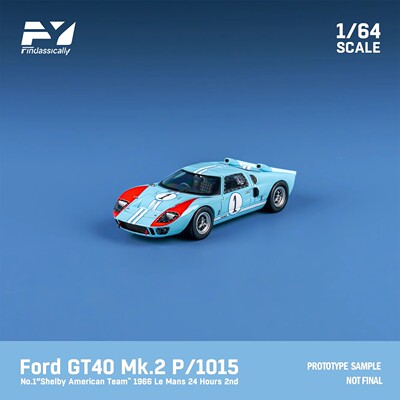 Findclassically 1:64 福特 GT40 MK2 勒芒大赛冠军 合金汽车模型