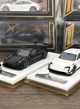 404Error联名ZEPHYR 1:64 保时捷 TAYCAN 改装版 带顶箱 汽车模型