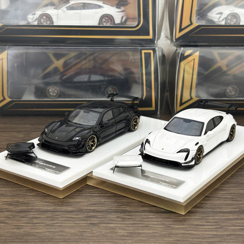 404Error联名ZEPHYR 1:64 保时捷 TAYCAN 改装版 带顶箱 汽车模型