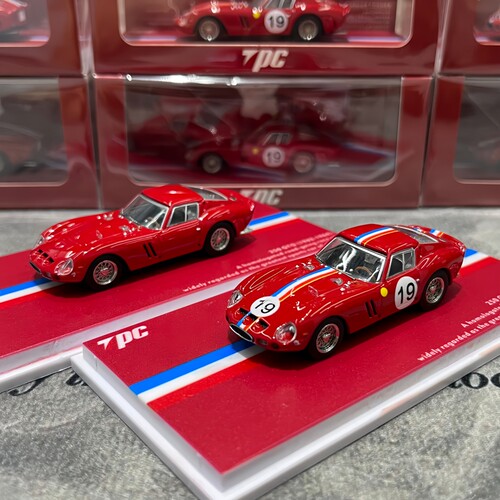 TPC 1:64 法拉力 250GTO 19#冠军车 合金仿真汽车模型